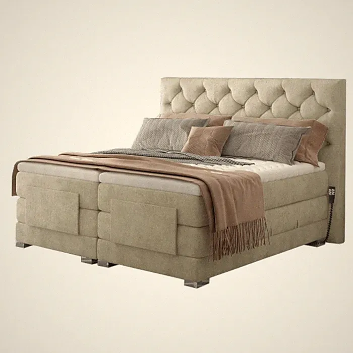 Boxspringbett COLEEN Hotelbett Elektrisch Kontinentales Bett 140/160/180x200 cm