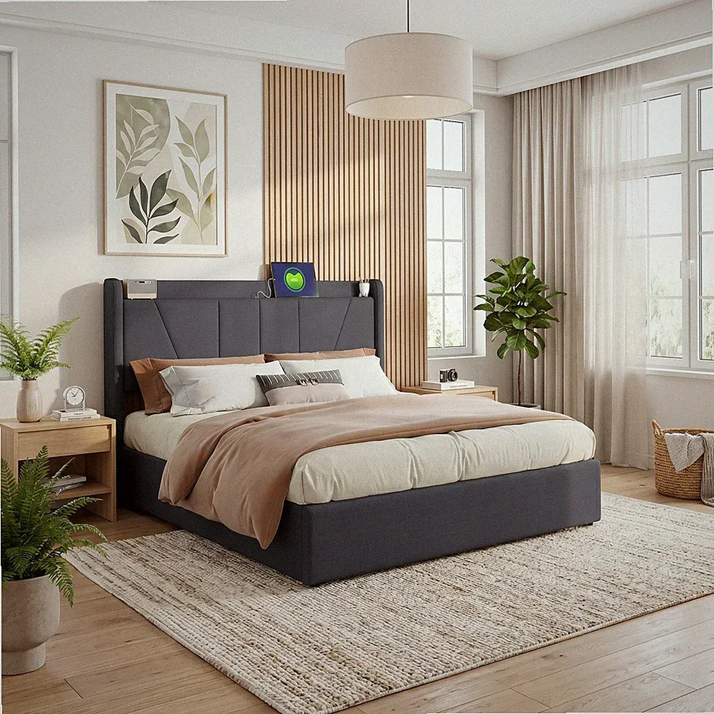 Boxspringbett Doppelbett 160x200 cm Stauraumbett Bettgestell mit Bettkasten DE