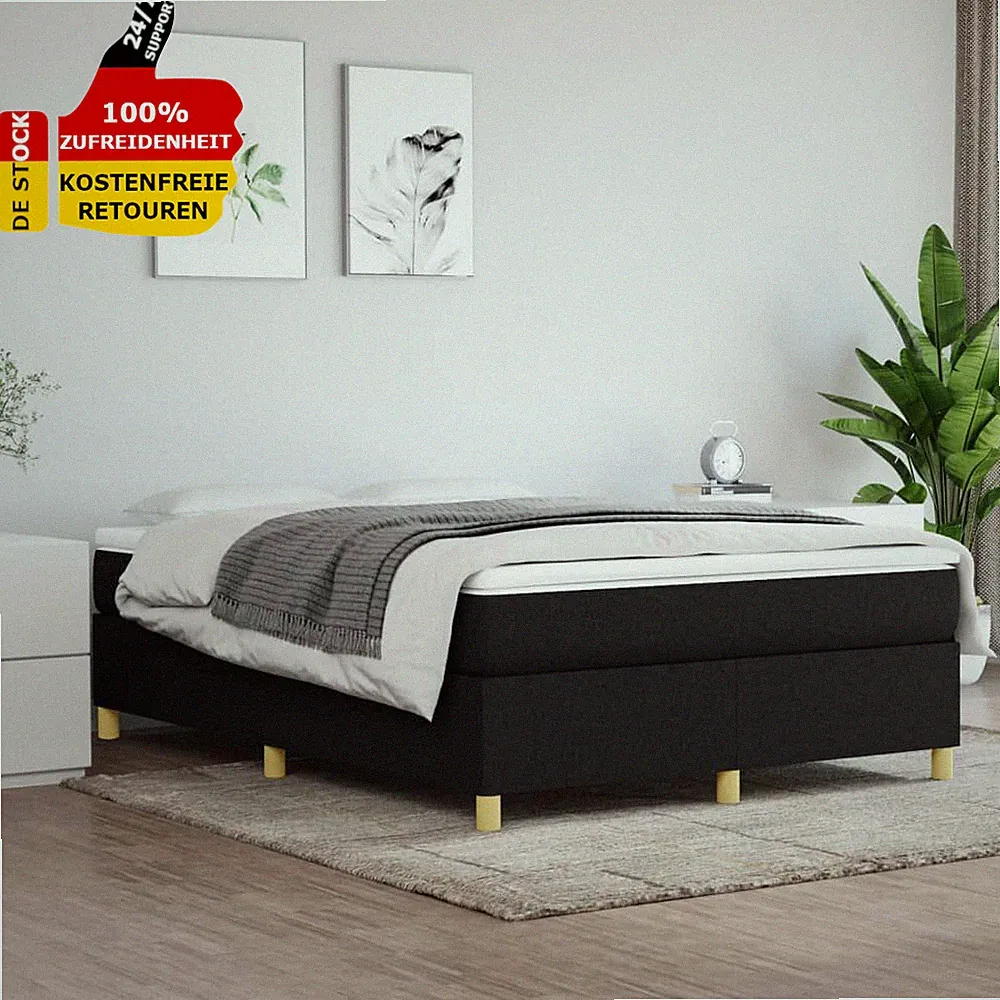 Boxspringbett Einzelbett 140x200 Cm Polsterbett Bettrahmen Bett Bettgestell Stof