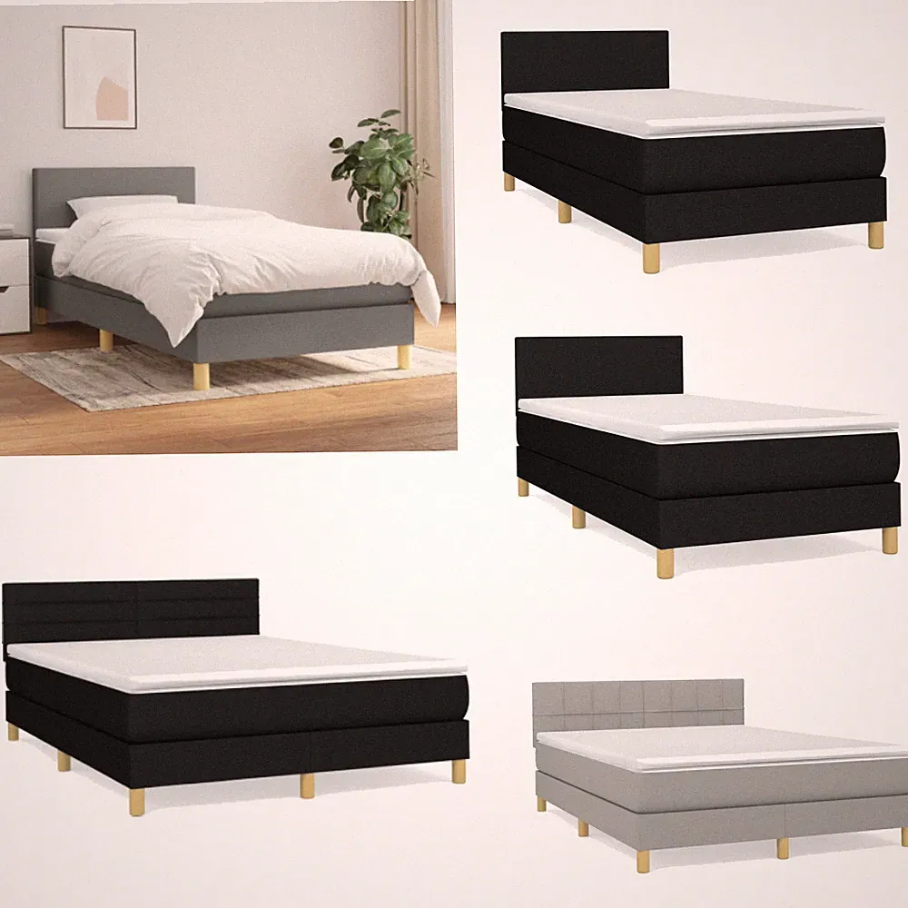 Boxspringbett Einzelbett Bett Einzelbett Bettgestell Singlebett Gästebett Stoff