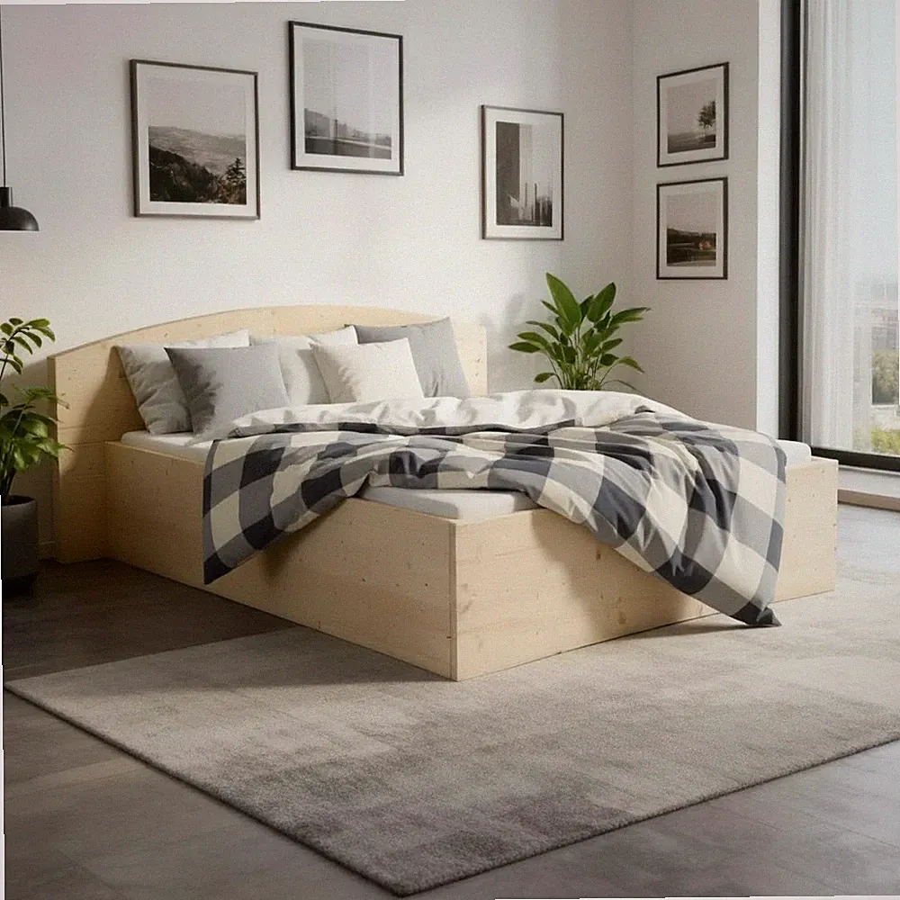 Boxspringbett Massivholzbett Holzbett Doppelbett Einzelbett Bett TUGA-Holztech