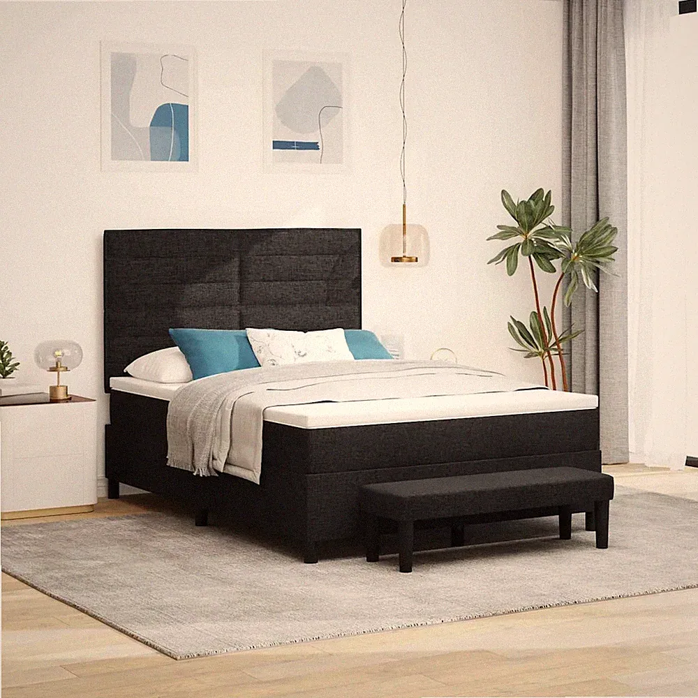 Boxspringbett Matratze Bett Bettgestell Polsterbett Lattenrost Stoff