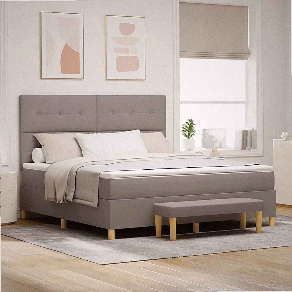 Boxspringbett Matratze Bett Bettgestell Polsterbett Lattenrost Stoff vidaXL