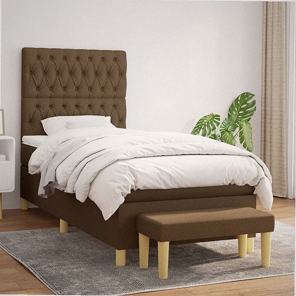 Boxspringbett Matratze Bett Bettgestell Polsterbett Lattenrost Stoff vidaXL