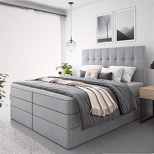 Boxspringbett MERA PLUS mit 2-Matrazen Kaltschaum 7-Zonen Höhe und Topper