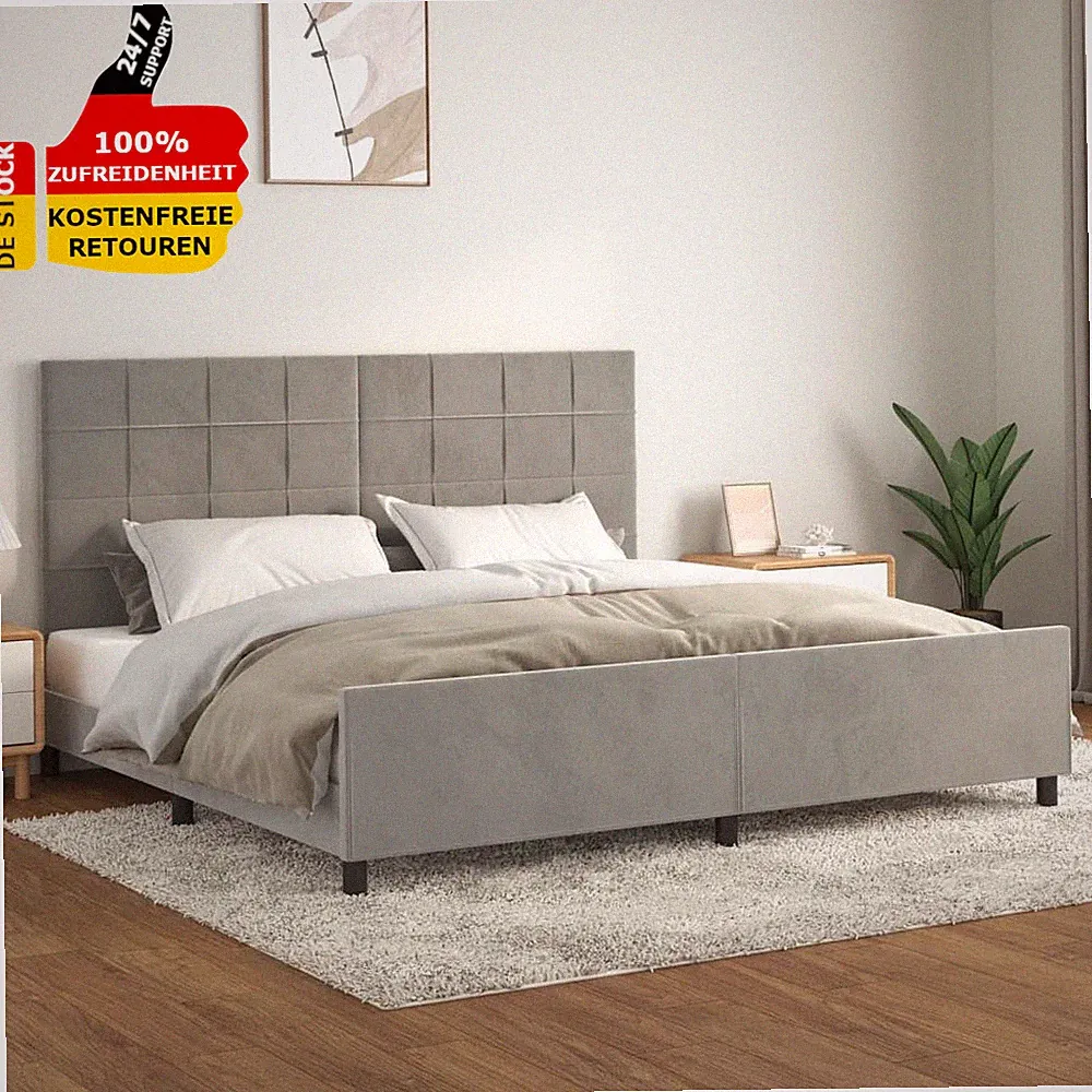 ✅ Boxspringbett Mit Kopfteil Doppelbett 200X200 Cm Bett Bettgestell Polsterbett