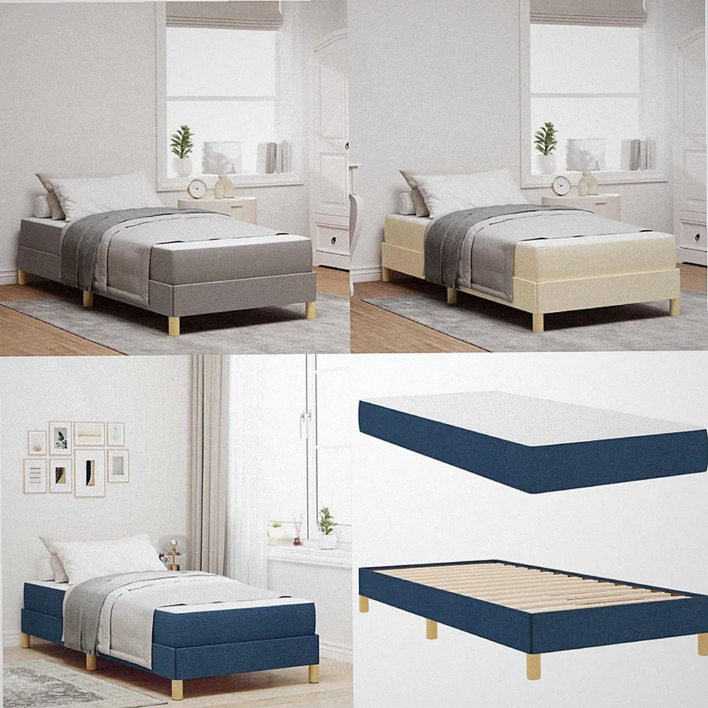 Boxspringbett mit Matratze Bett Bettgestell Polsterbett Lattenrost Stoff vidaXL