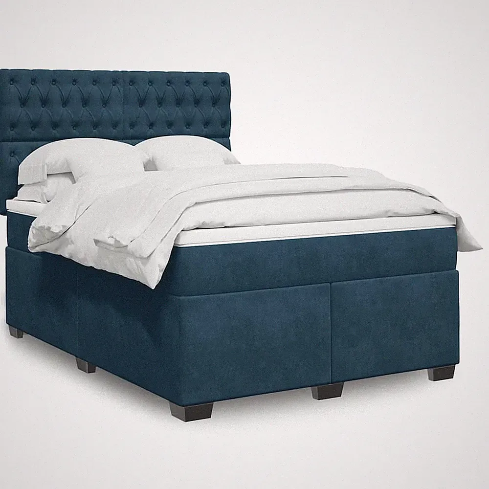 Boxspringbett mit Matratze Bettgestell Kopfteil Polsterbett Bett Samt vidaXL
