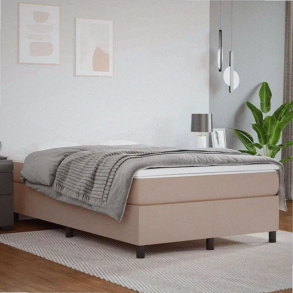 Boxspringbett mit Matratze Bettgestell Polsterbett Bett Kunstleder