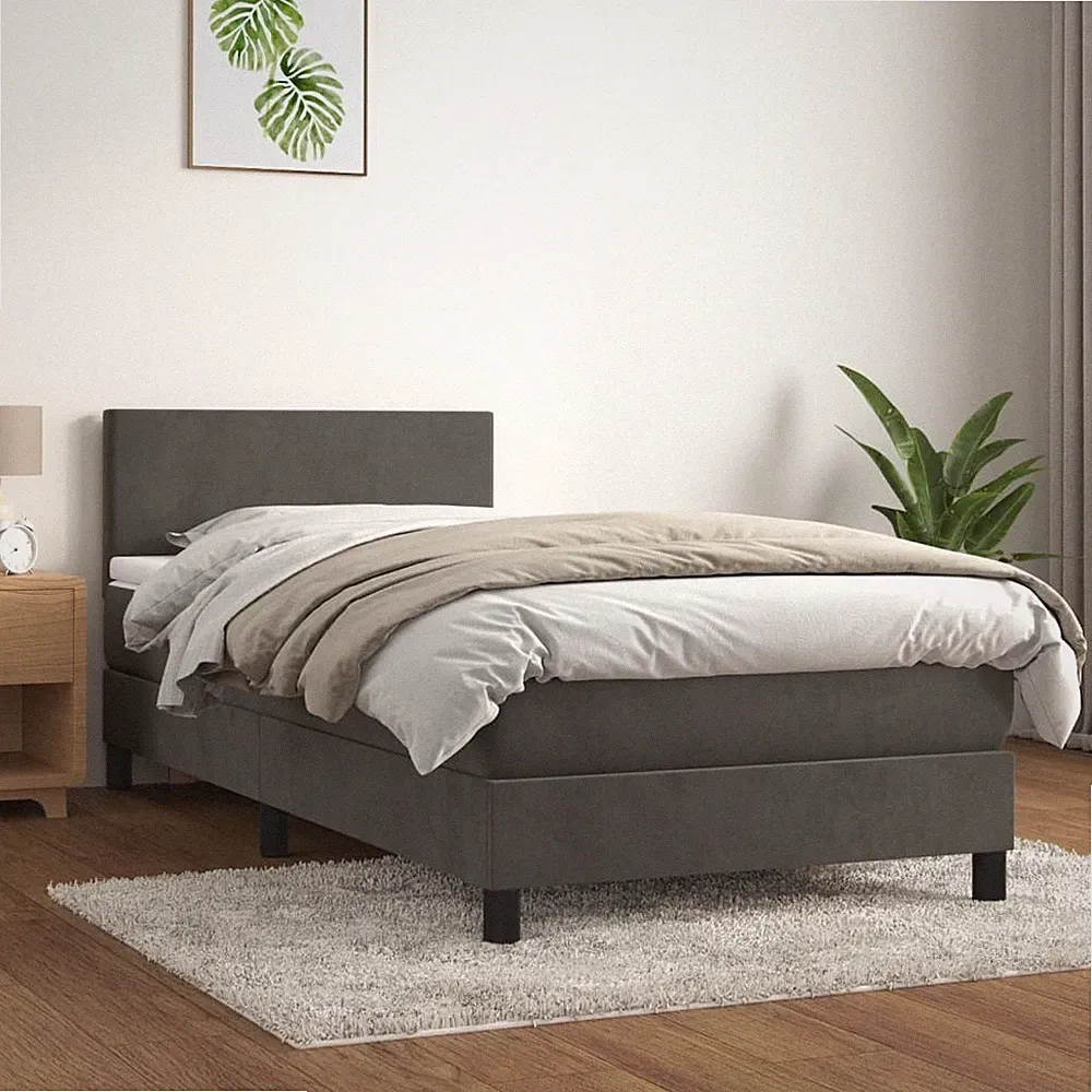 Boxspringbett mit Matratze Bettgestell Polsterbett Lattenrost Bett Samt vidaXL