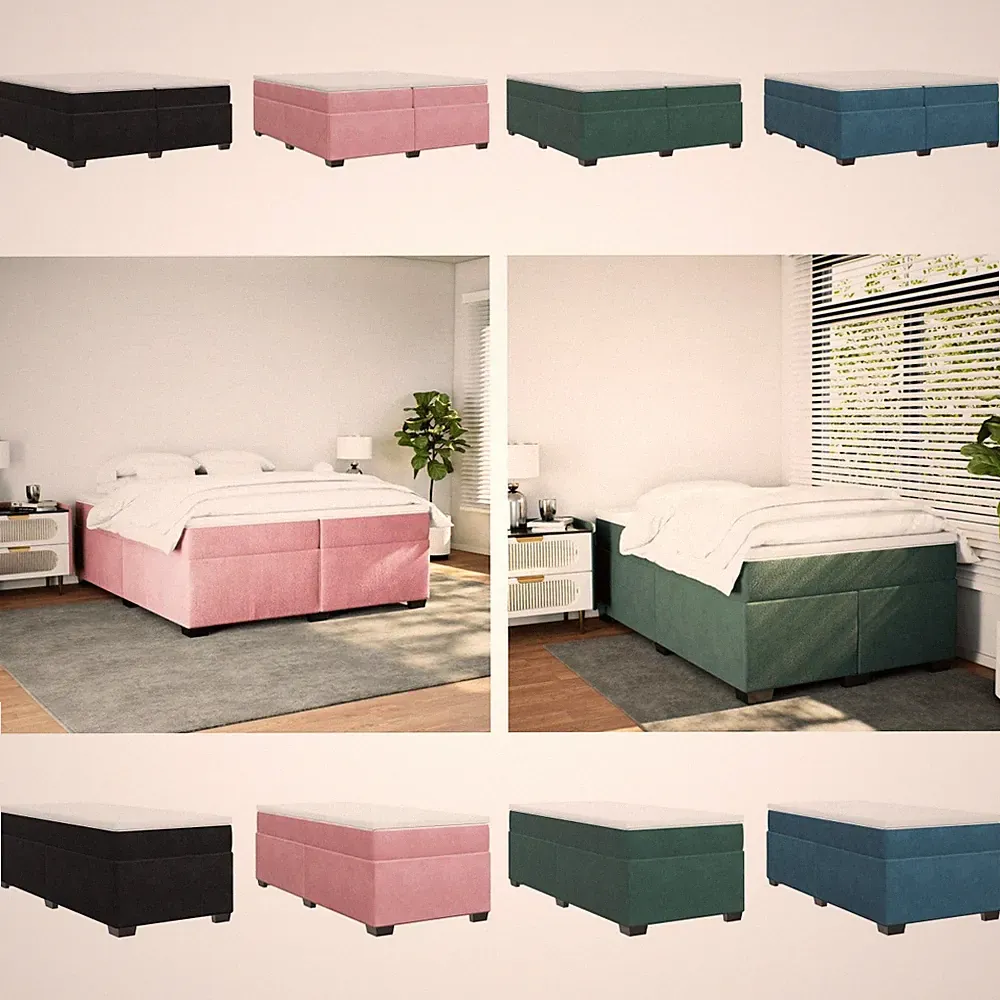 Boxspringbett mit Matratze Einzelbett Bettrahmen Schlafzimmerbett Tagesbett