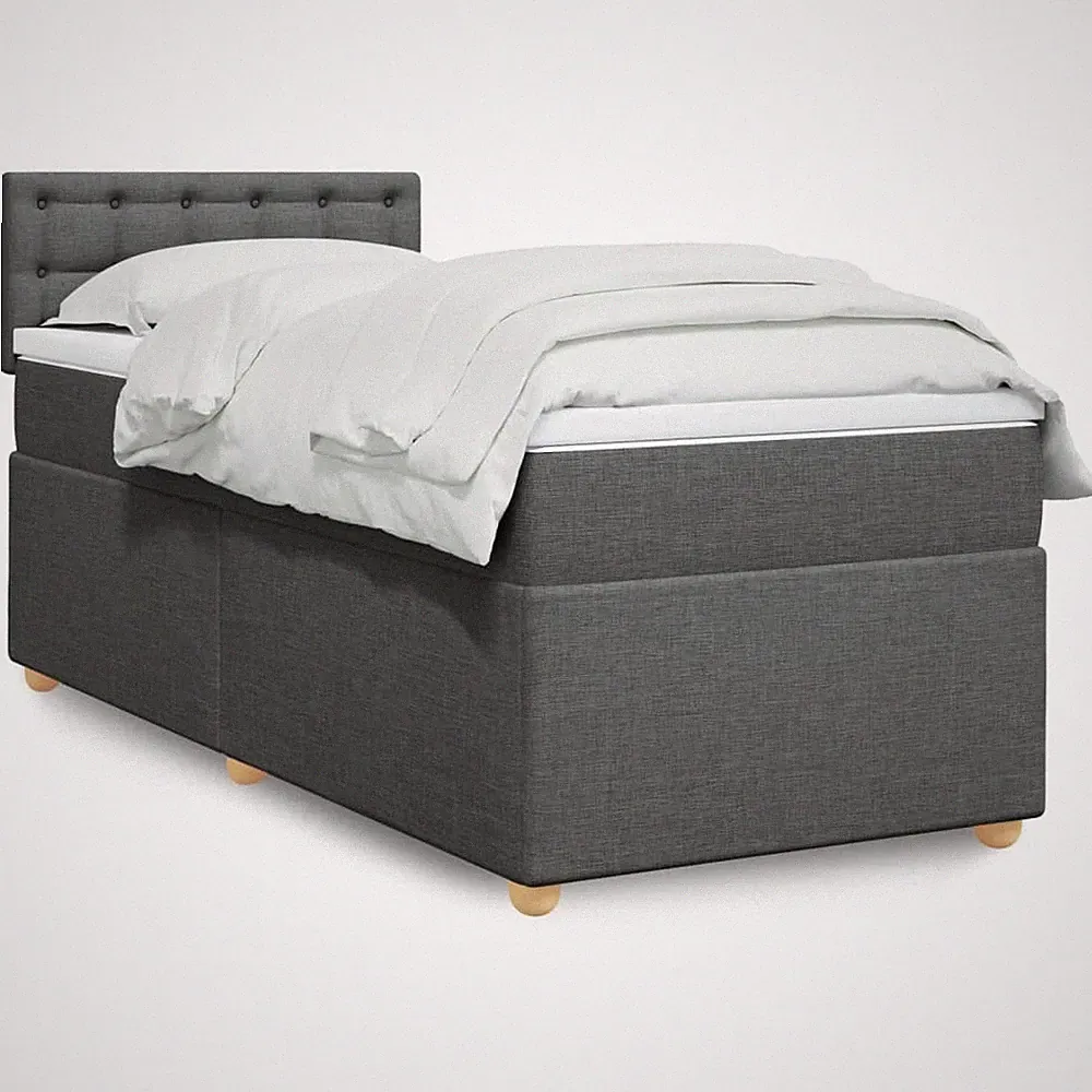 Boxspringbett mit Matratze Kopfteil Polsterbett Bett Bettgestell Stoff vidaXLBox