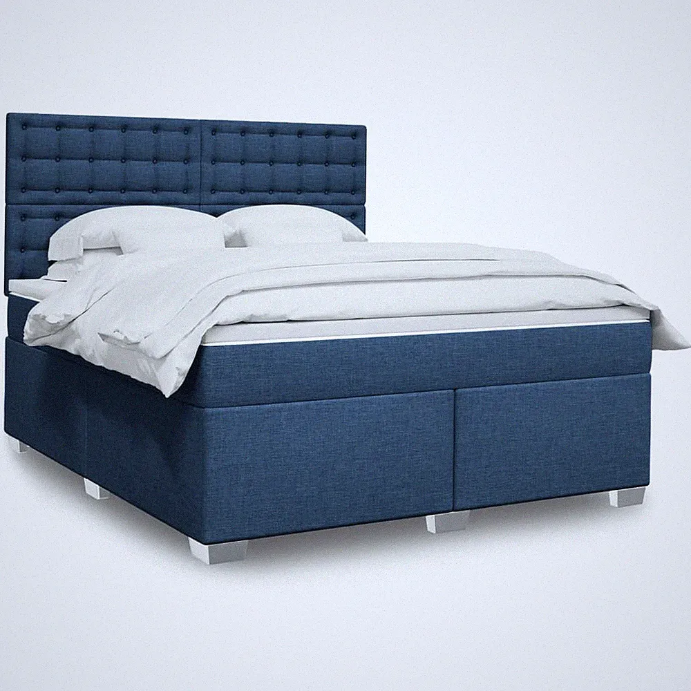 Boxspringbett mit Matratze Lattenrost Bettgestell Polsterbett Bett Stoff vidaXL
