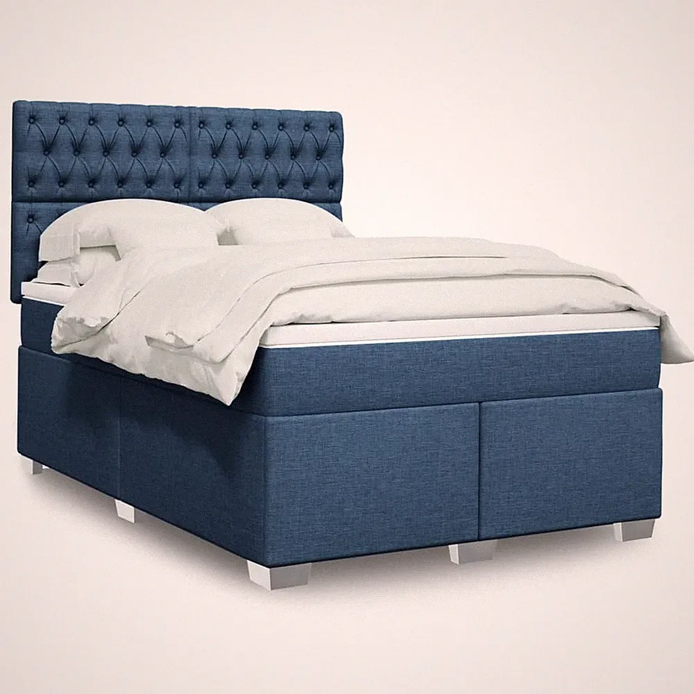 Boxspringbett mit Matratze Lattenrost Bettgestell Polsterbett Bett Stoff vidaXL