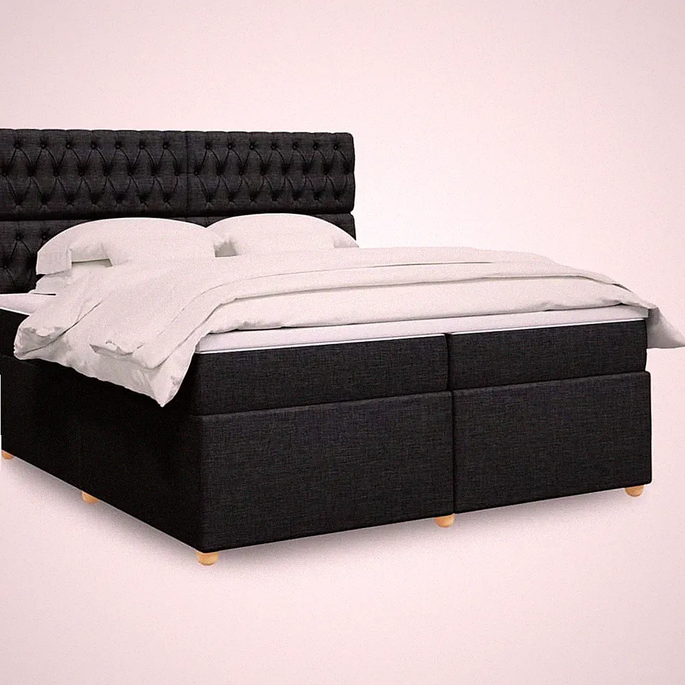 Boxspringbett mit Matratze Lattenrost Bettgestell Polsterbett Bett Stoff vidaXL