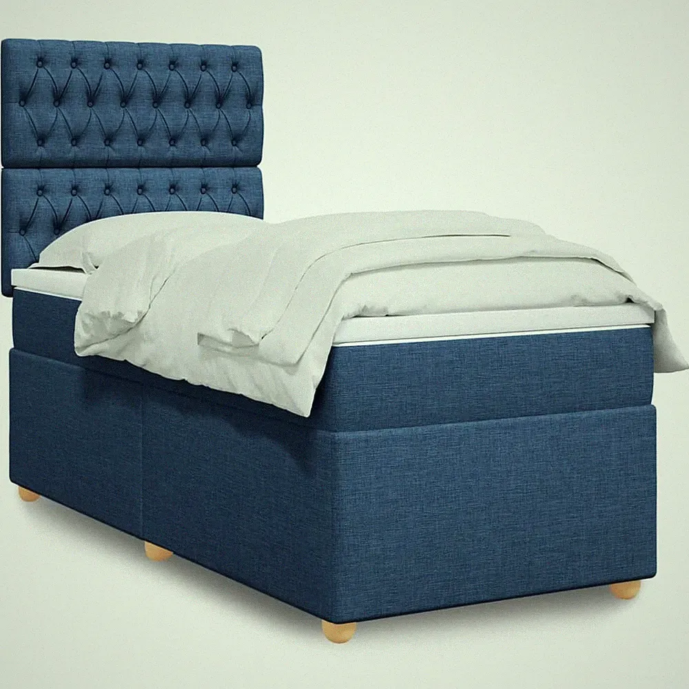 Boxspringbett mit Matratze Lattenrost Bettgestell Polsterbett Bett Stoff vidaXL