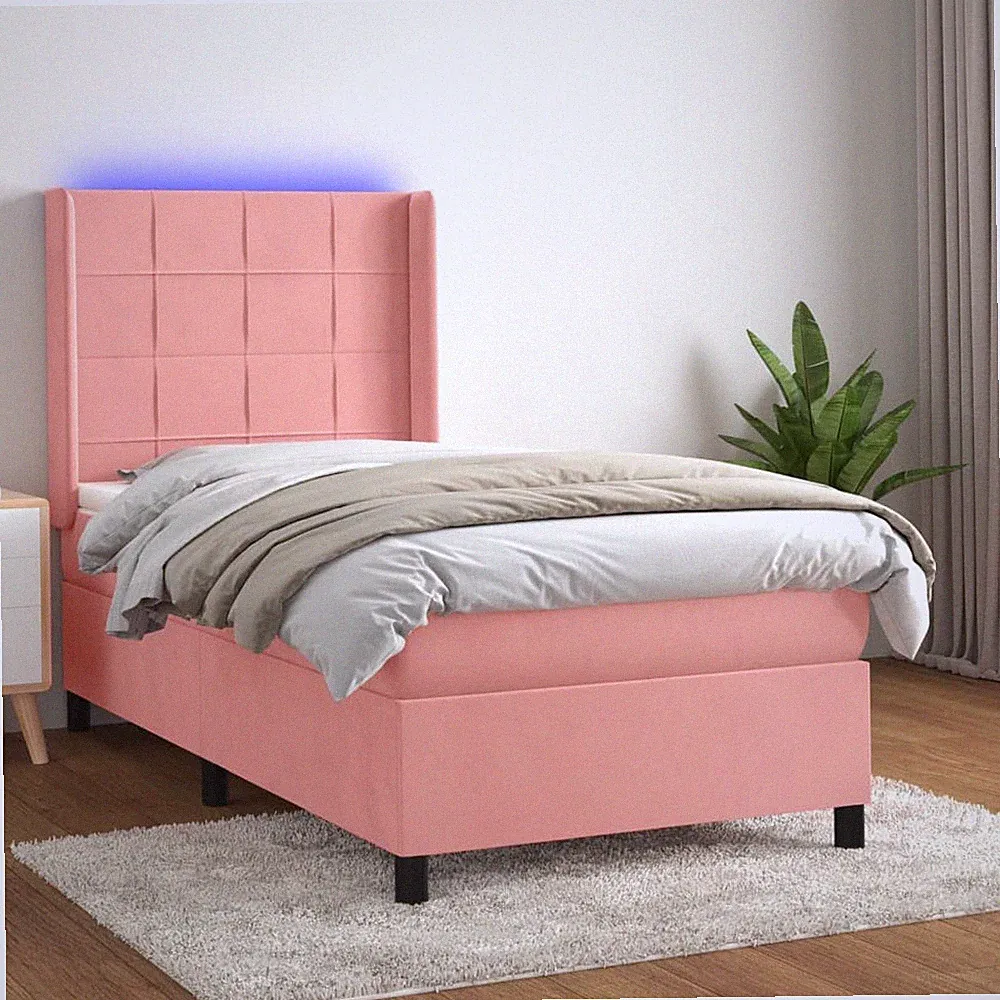 Boxspringbett mit Matratze LED Samt Polsterbett Bett mehrere Auswahl vidaXL