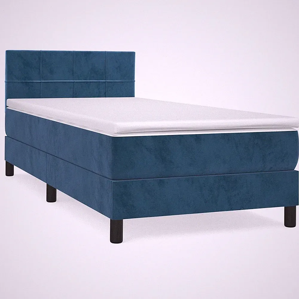 Boxspringbett mit Matratze Polsterbett Samt Bett Einzel Doppelbett - Schlichtes
