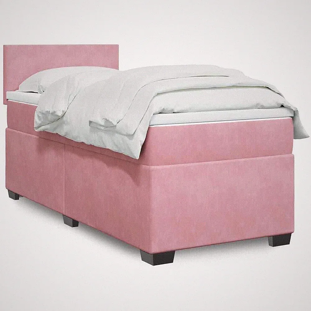 Boxspringbett mit Matratze Samt Bett Bettgestell Lattenrost Doppelbett