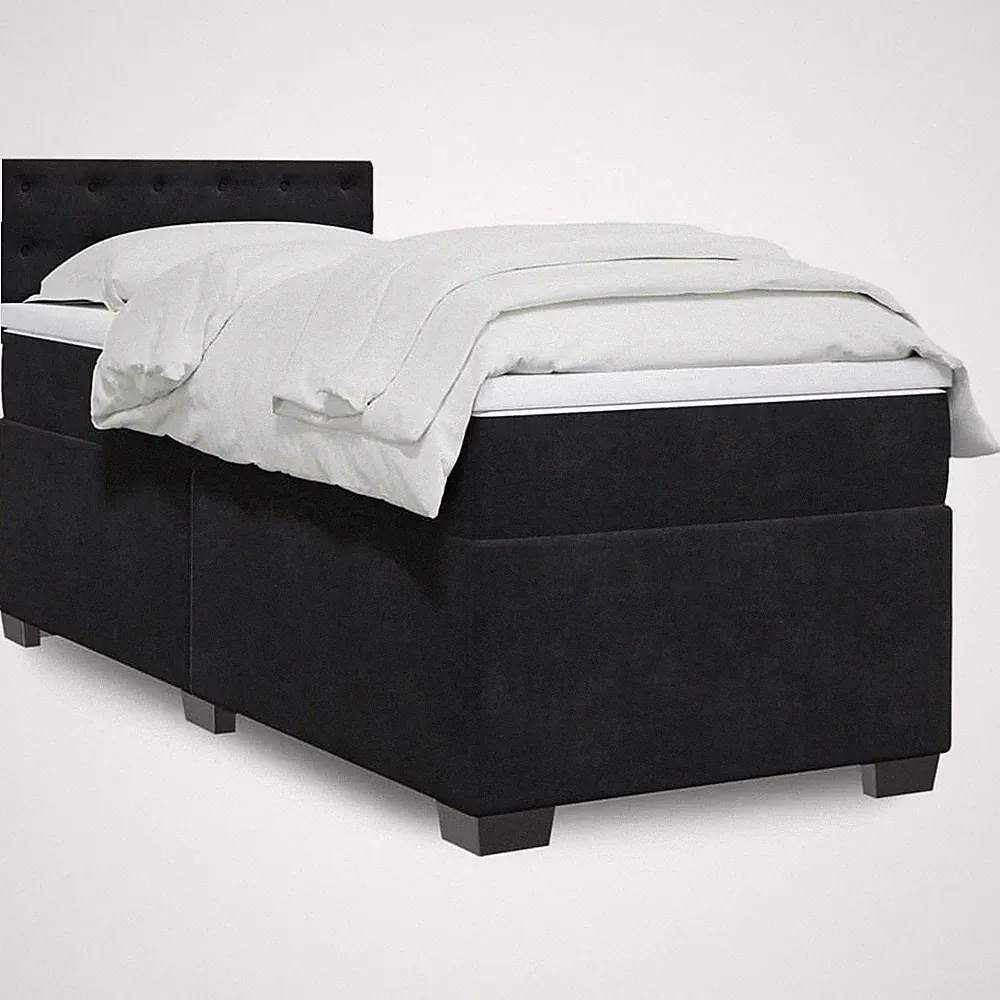 Boxspringbett mit Matratze Samt Bett Bettgestell Lattenrost Doppelbett