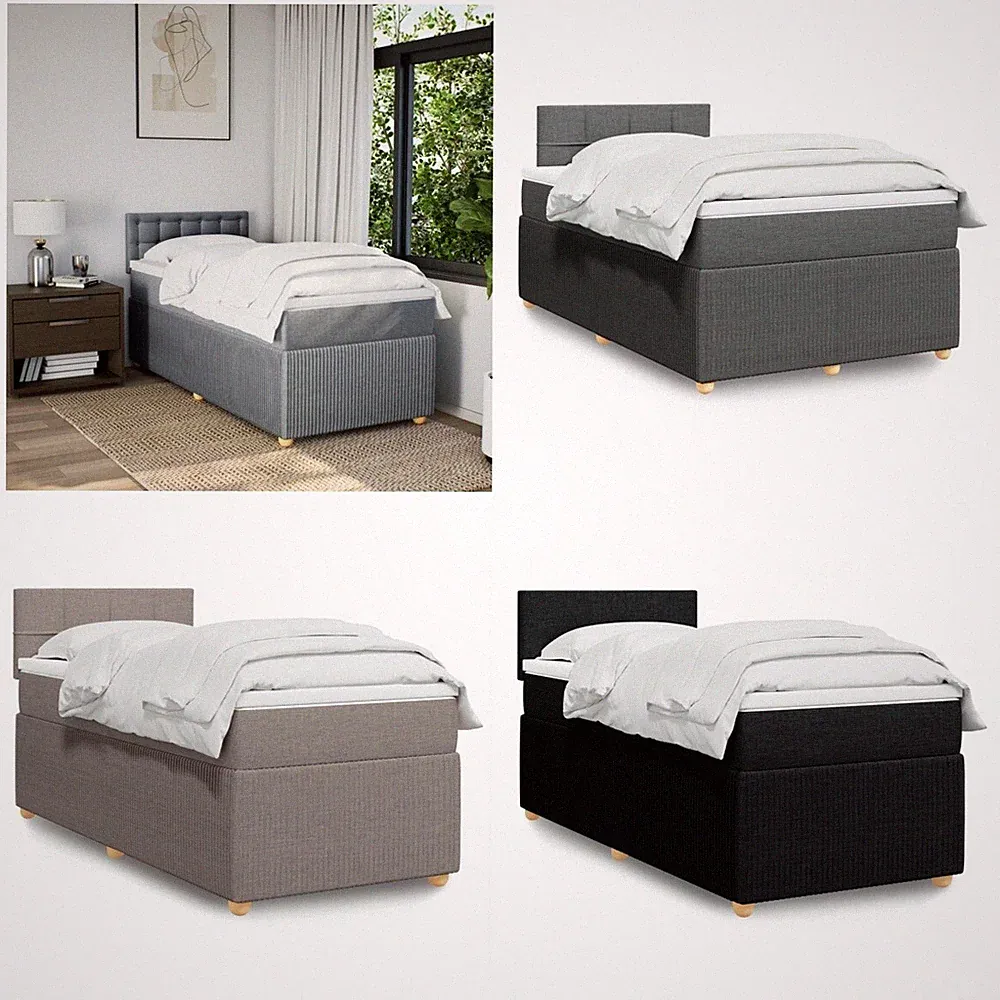 Boxspringbett mit Matratze Samt Doppelbett Bett Bettgestell Lattenrost