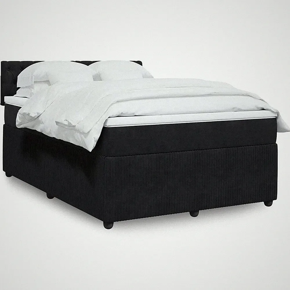 Boxspringbett mit Matratze Samt Doppelbett Bett Bettgestell Lattenrost