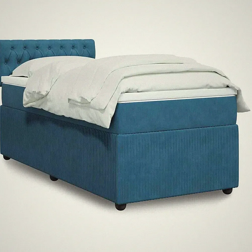 Boxspringbett mit Matratze Samt Polsterbett Bettkasten Stauraumbett Doppelbett