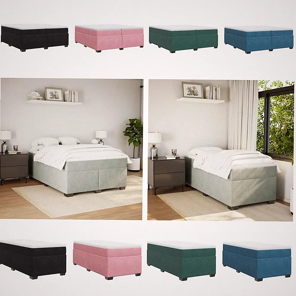 Boxspringbett mit Matratze Schlafzimmerbett Tagesbett Einzelbett Bettrahmen