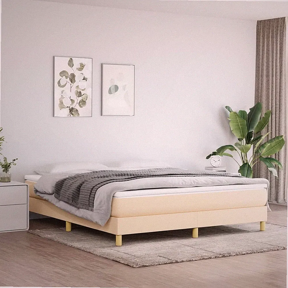 Boxspringbett mit Matratze Stoff Einzelbett Doppelbett Polsterbett Bettgestelle