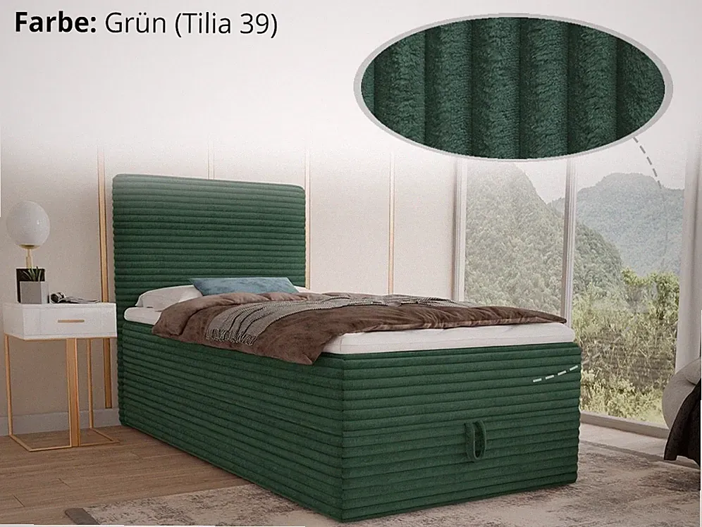 Boxspringbett MOLLO MINI bett bettkasten topper Doppelbett mit Bonell-Matratze