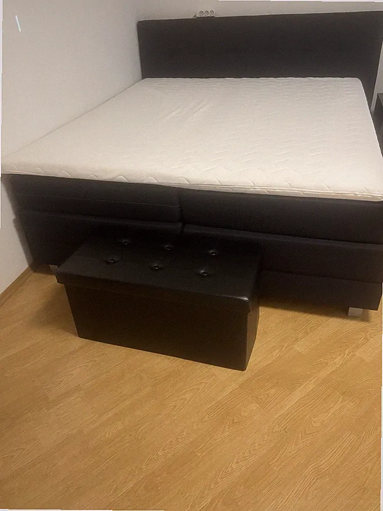 Boxspringbett Nachttisch mit Schublade, Schwarz 200cmx180cmSehr Gut Erhalten300€