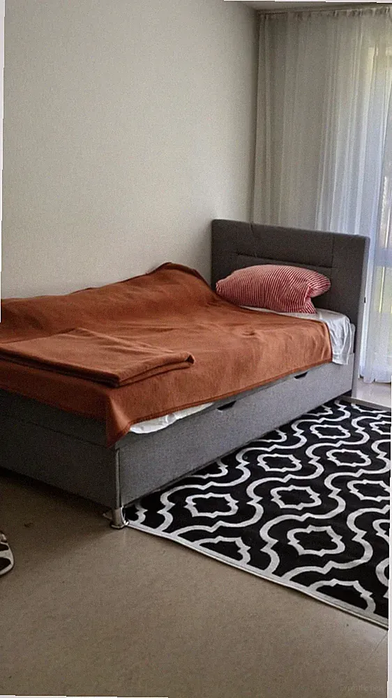 Boxspringbett Polsterbett 120x200m mit Bettkasten In Der Farbe Grau. Top Zustand