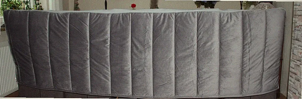 Boxspringbett Polsterbett Bezug neu für Breite 200- 210 cm grau Schonbezug Front