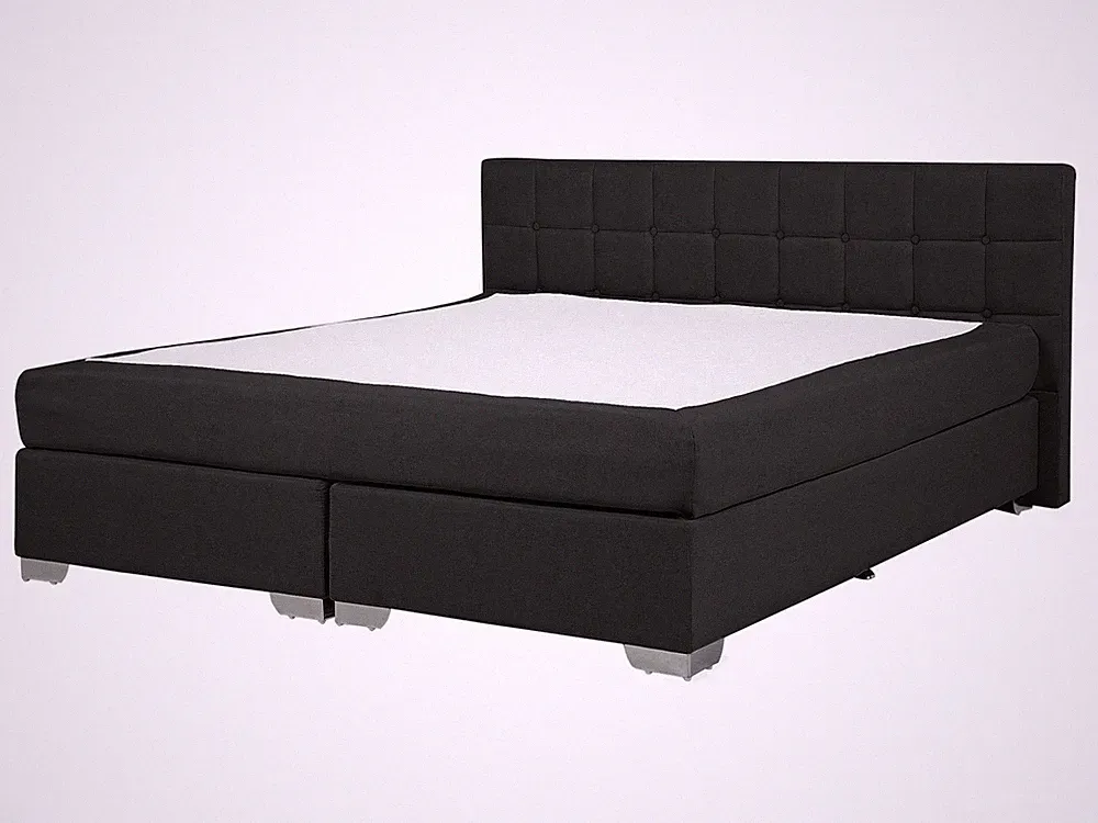 Boxspringbett Polsterbett in Schwarz Doppelbett 140x200 cm modernes Designerbett