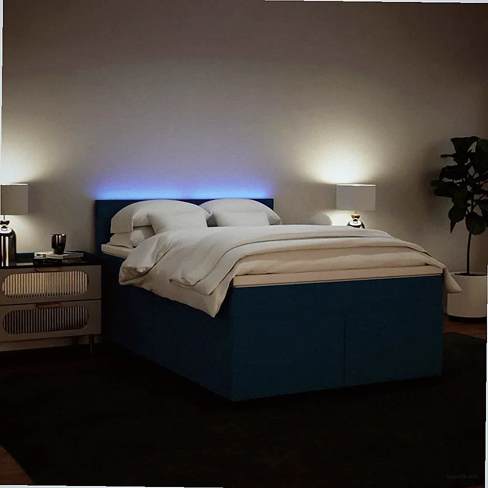 Boxspringbett Polsterbett Schlafzimmerbett Bett Kopfteil Matratze Samt vidaXL