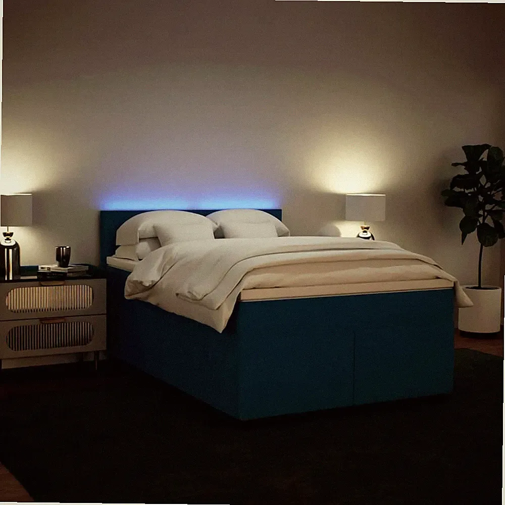 Boxspringbett Polsterbett Schlafzimmerbett Bett Kopfteil Matratze Samt vidaXL