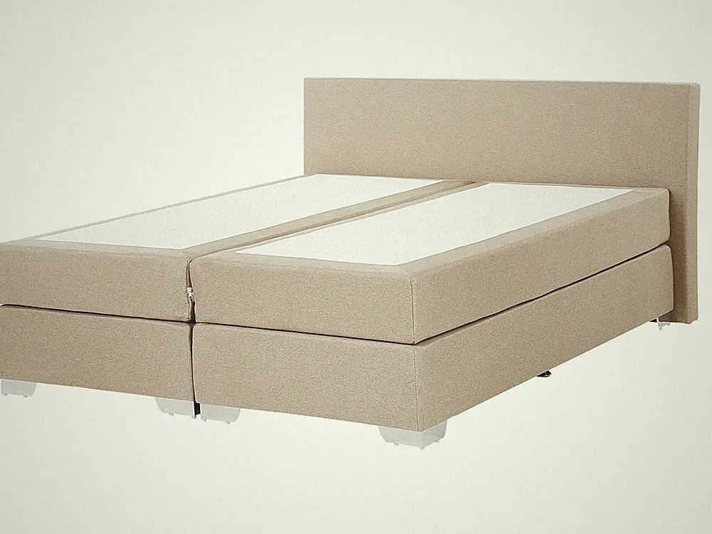 Boxspringbett Polsterbezug beige 160 x 200 cm President