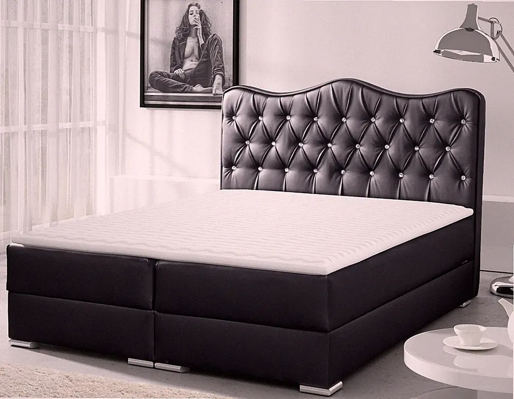 Boxspringbett Sultan Retro Loft Schlafzimmer Polsterbett Doppelbett mit Matratze