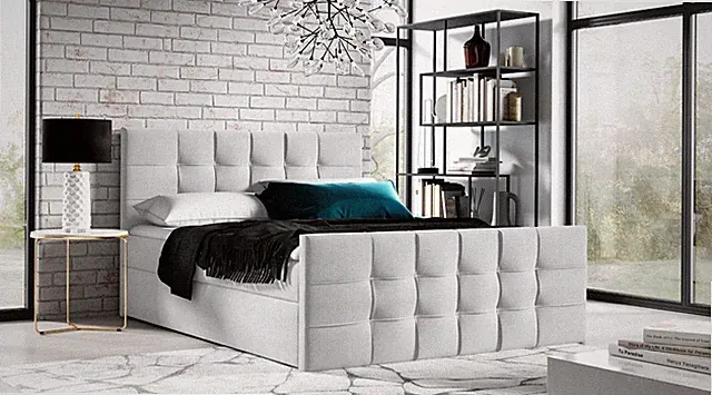 Boxspringbett Top1 Lux mit 2 Bettkästen, Doppelbett mit Bonell-Matratze + Topper