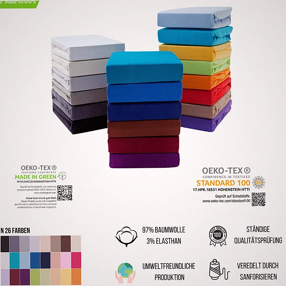 Boxspringbett Wasserbett Spannbettlaken Bettuch Bettlaken - 20 Farben - 4 Größen