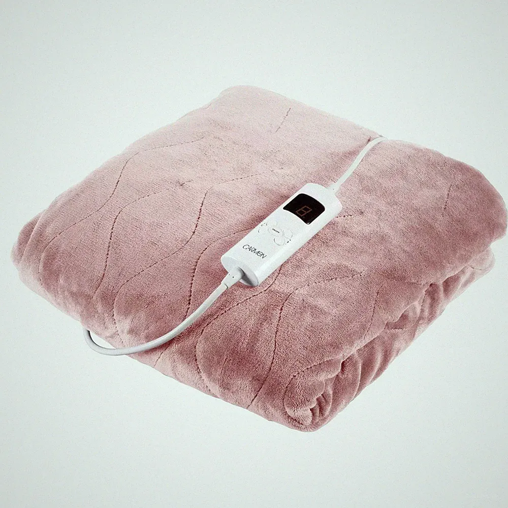 Carmen elektrische Heizdecke rosa Fleece 160x130cm mit 9 Wärmestufen