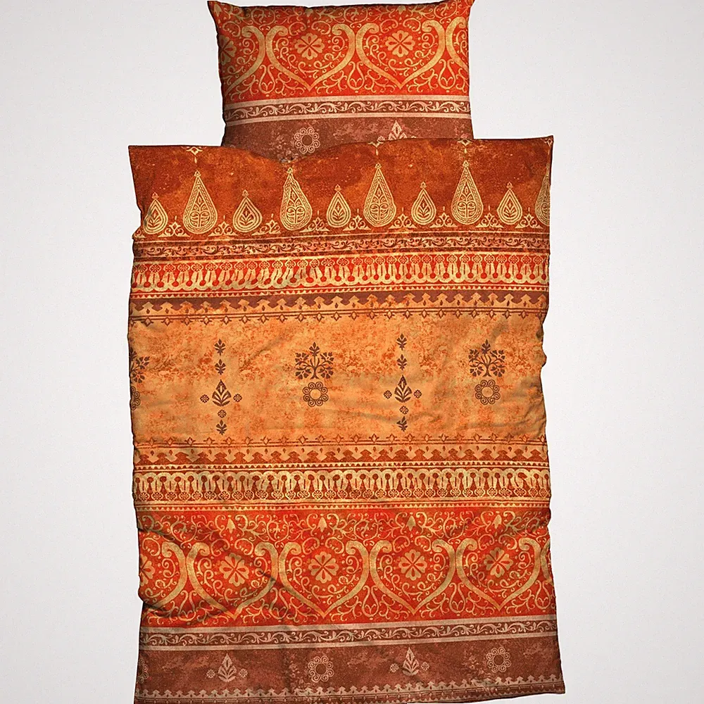 CASATEX Bettwäsche Indi Terra-Orange Ornamente Mandala Muster Orientalisch Satin