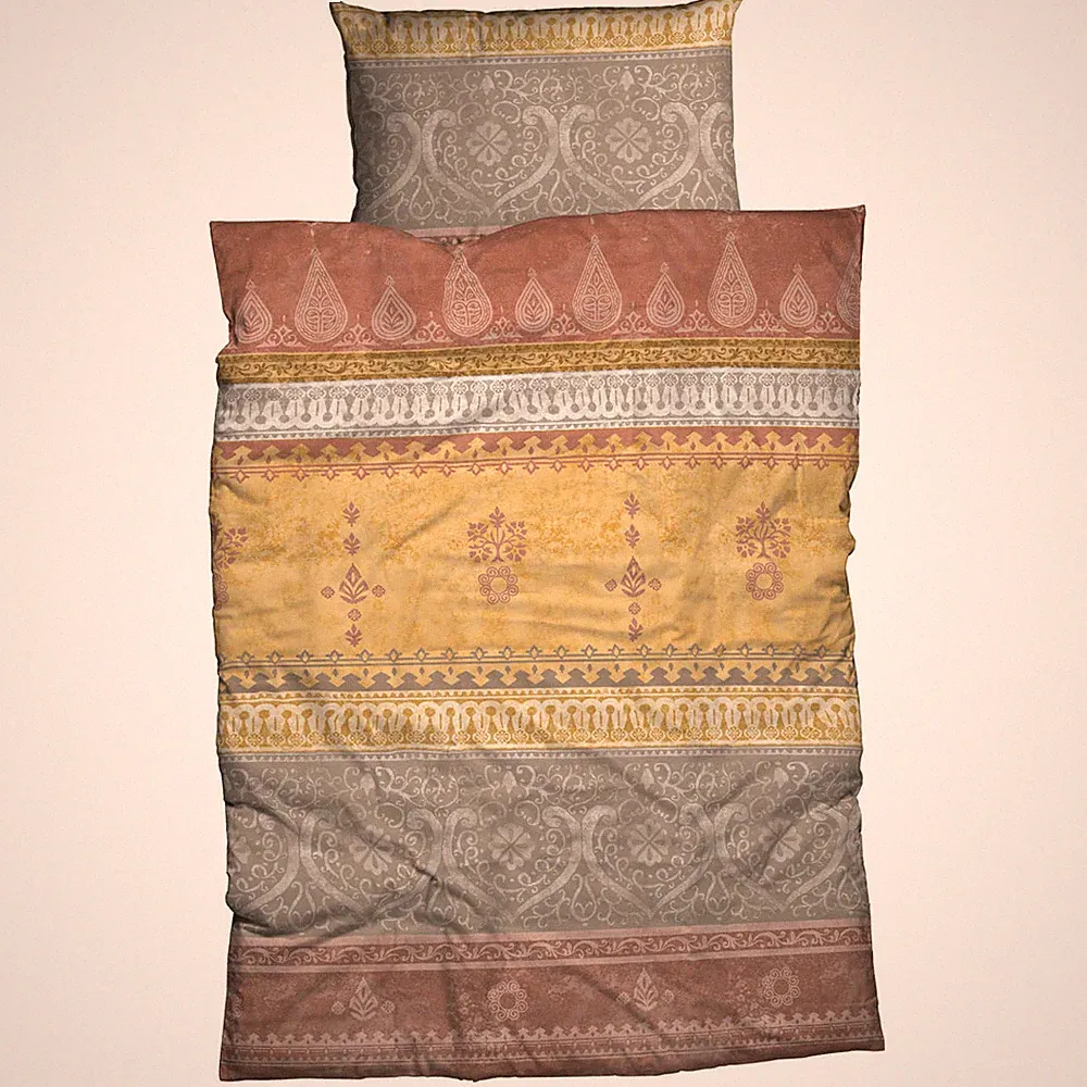CASATEX Winter Bettwäsche Indi ocker braun Ornamente Mandala Orientalisch Biber