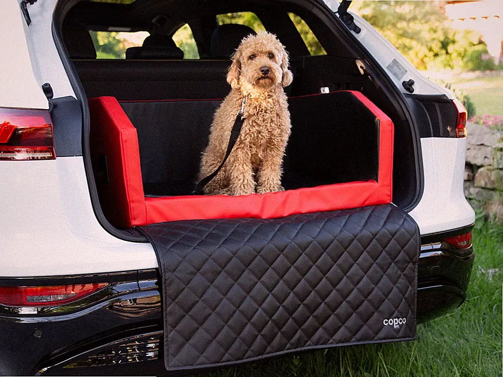 CopcoPet Hunde-Reisebett Autohundebett Hundebett Kofferraum Kunstleder Autositz
