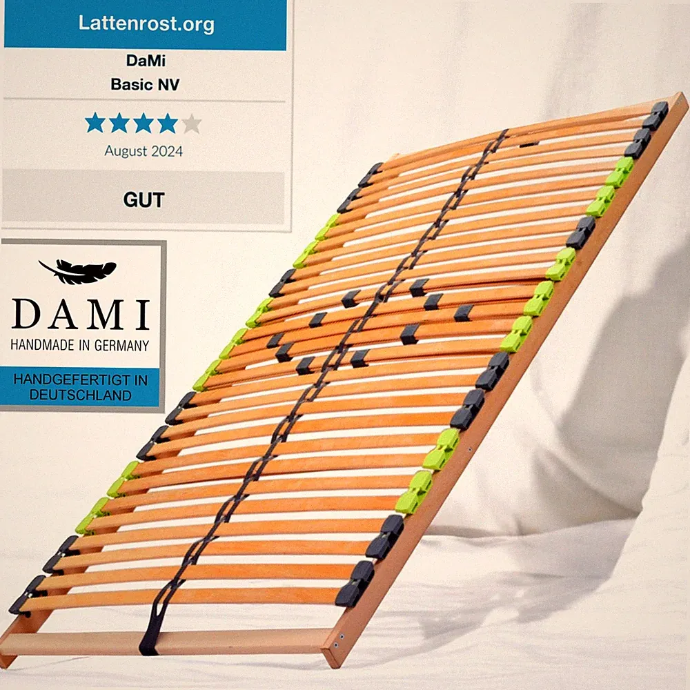 DaMi Basic 7-Zonen Lattenrost 90x200 120x200 140x200 160x200 verstellbar Bett