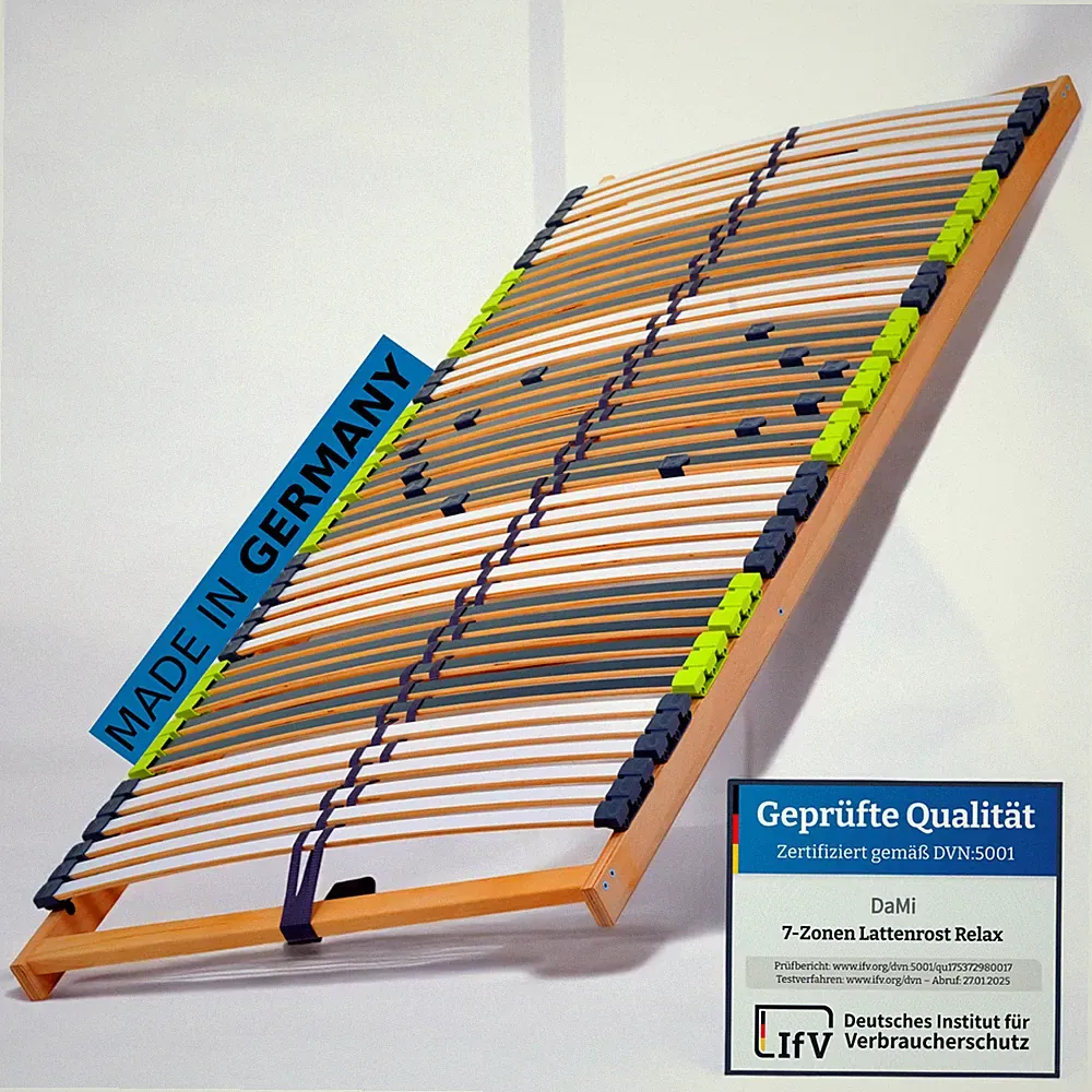 DaMi Relax 7-Zonen Lattenrost verstellbar Bettrost Lattenrosten Lattenrahmen