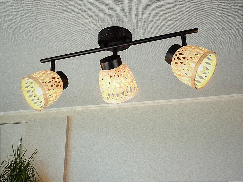Deckenstrahler gemütliche Deckenlampe skandinavisch über Couchtisch, Sofa & Bett