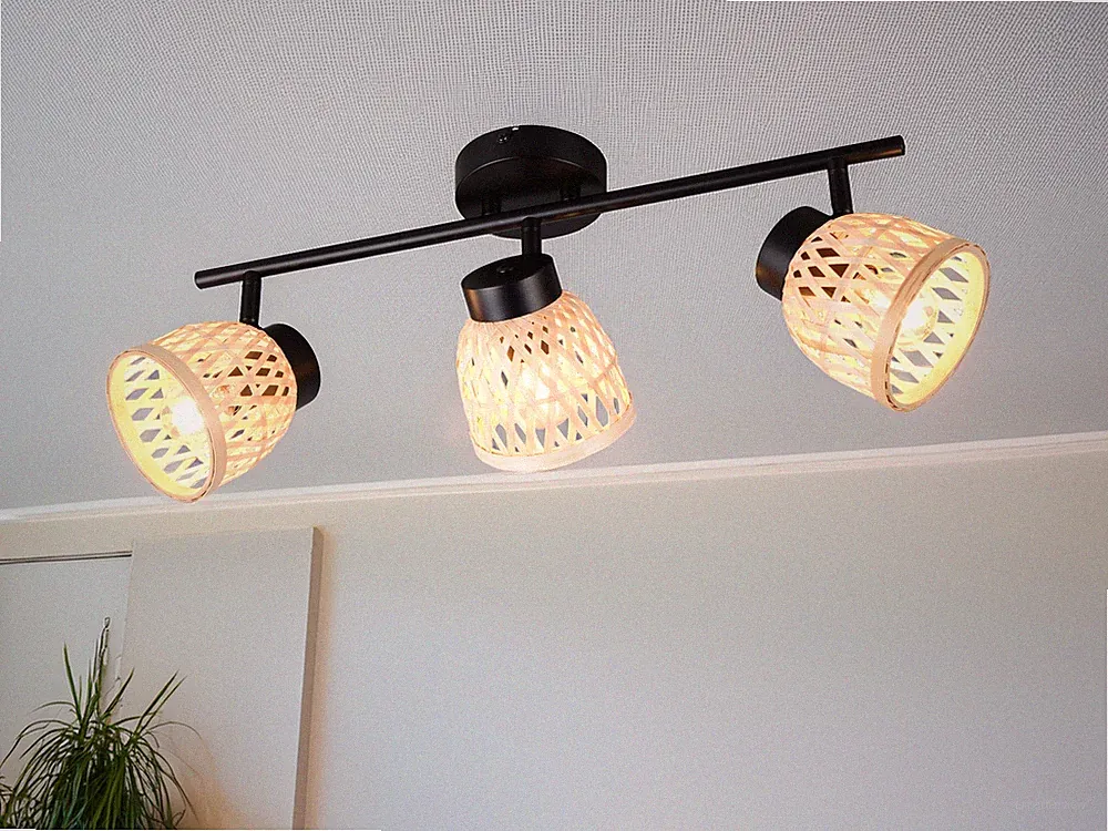 Deckenstrahler gemütliche Deckenlampe skandinavisch über Couchtisch, Sofa & Bett