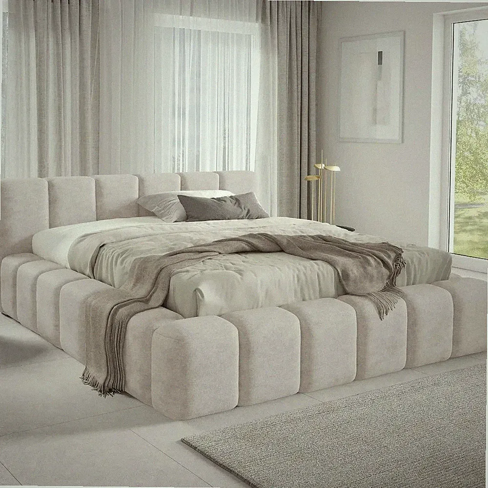 DEKORI Polsterbett mit Bettkasten KALLA PREMIUM Stauraumbett Luxus Modern
