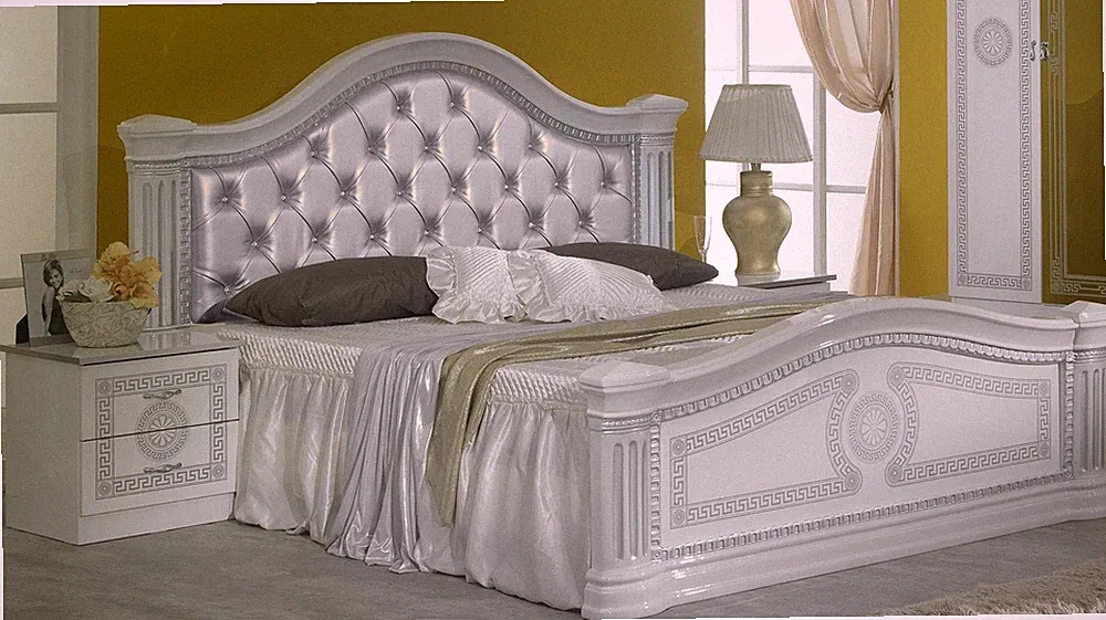 Designer Bett Schlafzimmer Betten Chesterfield Textil Leder Hotel Luxus Polster